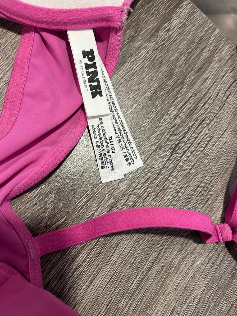 PINK Victoria's Secret Hot Pink Molded Push-Up Bra - Picture 2 of 3